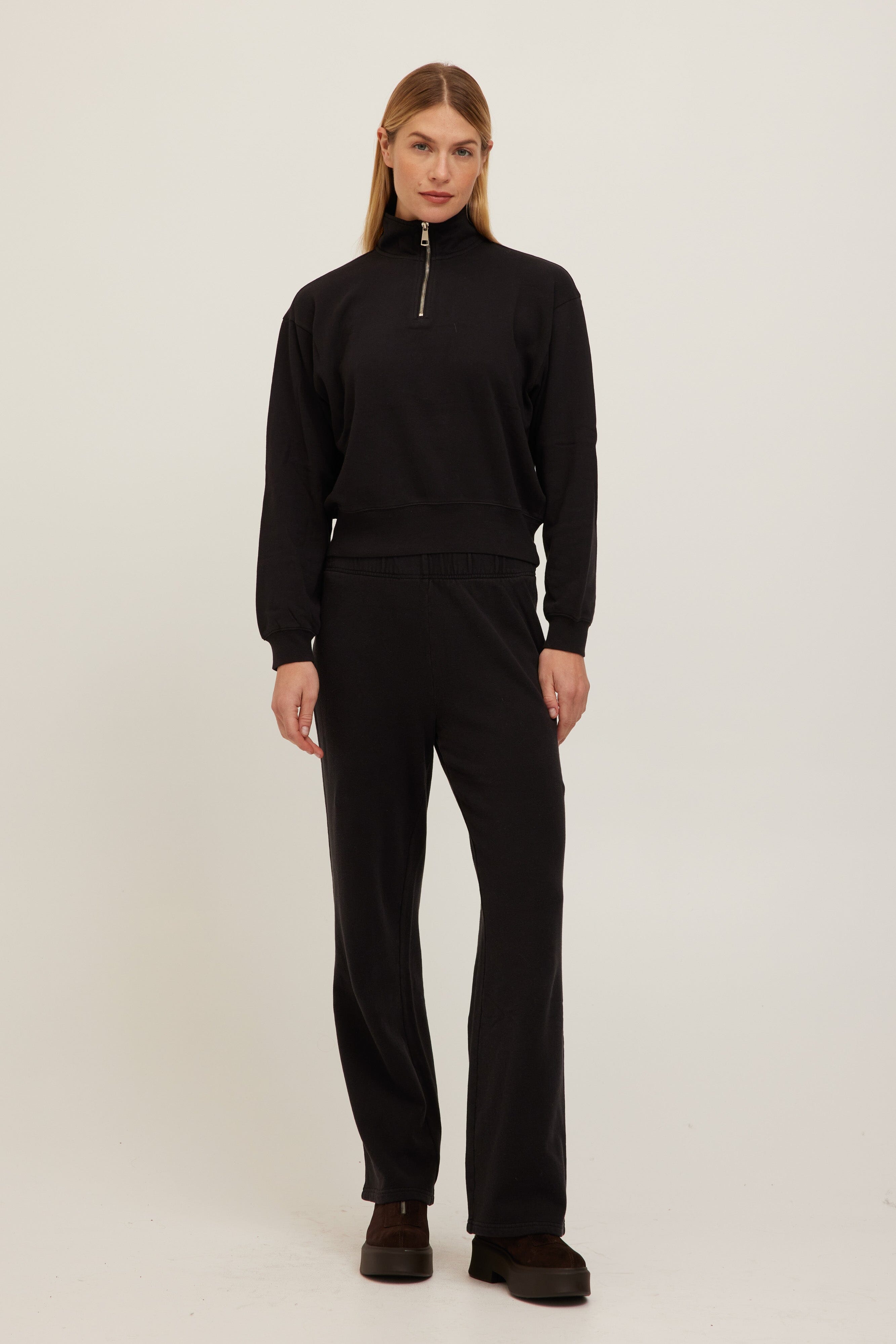 トップス MOONTREEPLANET pullover Studio Quarter Zip Pullover - Black – PROJECT SOCIAL T