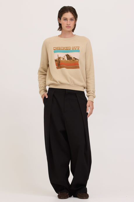 Checked Out Sweatshirt Outerwear Sweatshirt Graphic Project Social T 