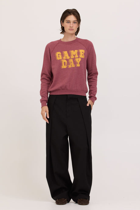 Dark Cherry Game Day Sweatshirt Outerwear Sweatshirt Graphic Project Social T 