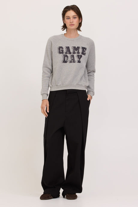 Heather Grey Game Day Sweatshirt Outerwear Sweatshirt Graphic Project Social T 