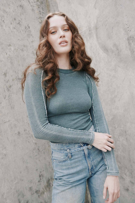 Colby Seamed Burnout Thermal Longsleeve LONG SLEEVE Project Social T 