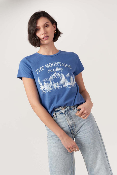The Mountains Are Calling Flocked Tee GRAPHICS Project Social T 
