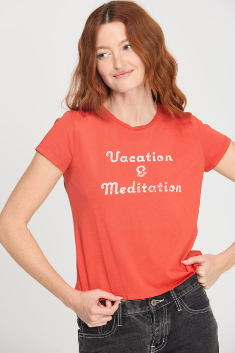Vacation & Meditation Tee Tops Tee Graphic Project Social T 