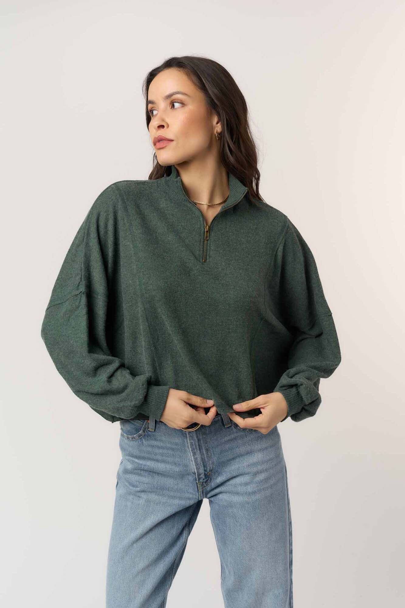 Ada Cozy Half Zip Long Sleeve – PROJECT SOCIAL T