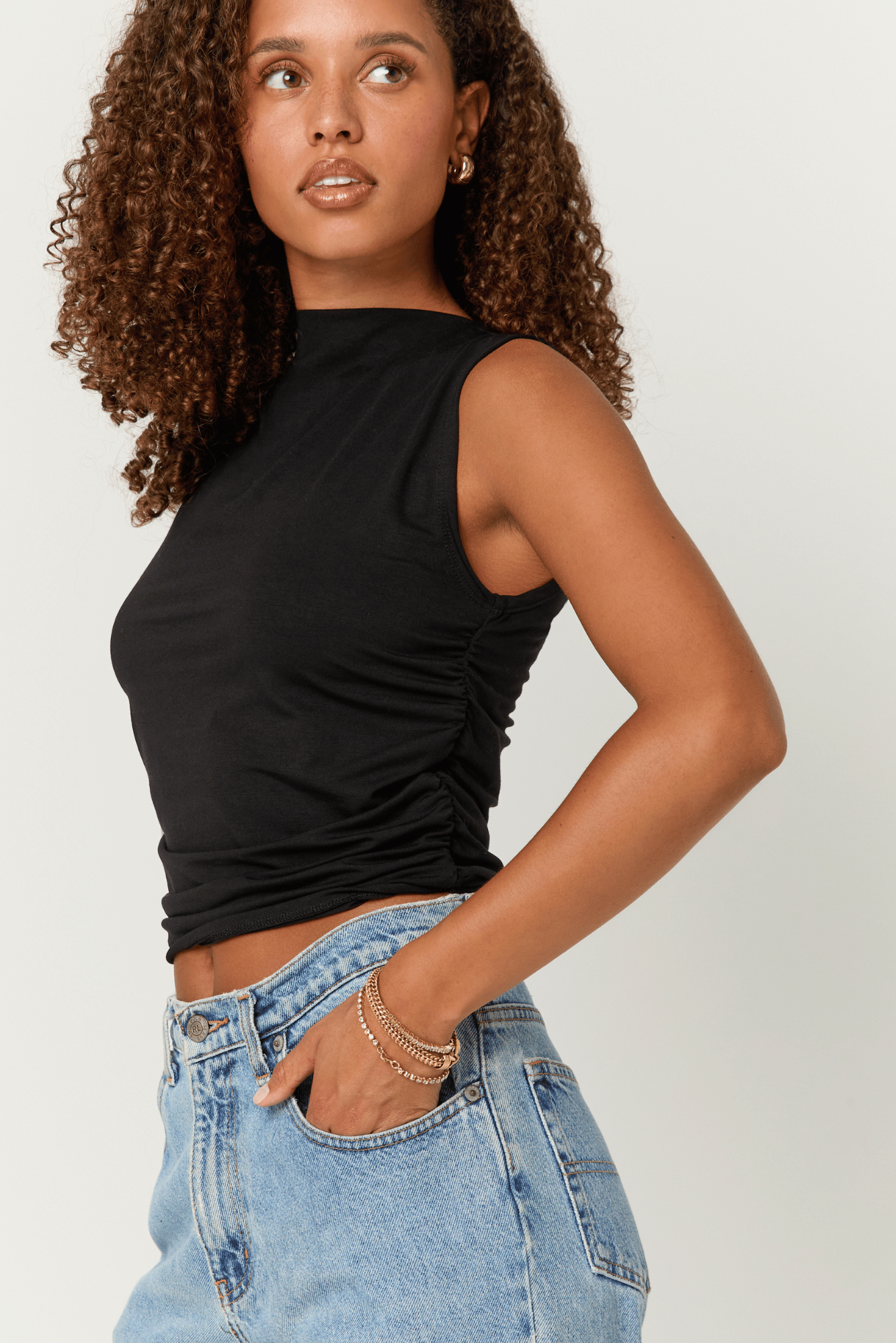 Wyatt Ruched Side Tank – PROJECT SOCIAL T Wyatt Ruched Side Tank – PROJECT SOCIAL T