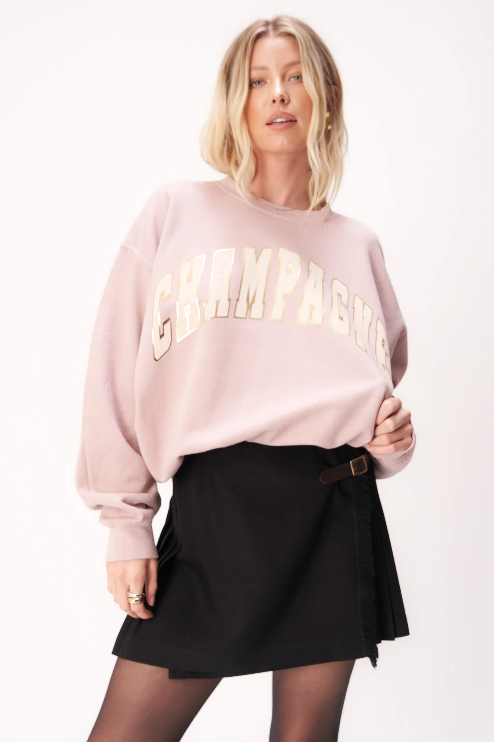 Pink sales oversized sweatshirt