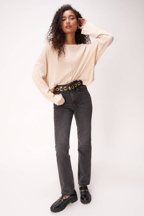 Ramina Seamed Textured Long Sleeve LONG SLEEVE Project Social T 