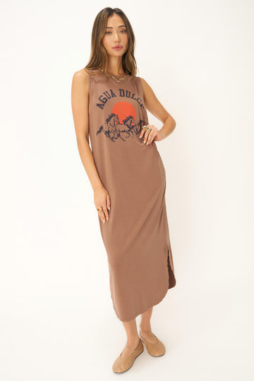 Agua Dulce Tank Dress in Maple