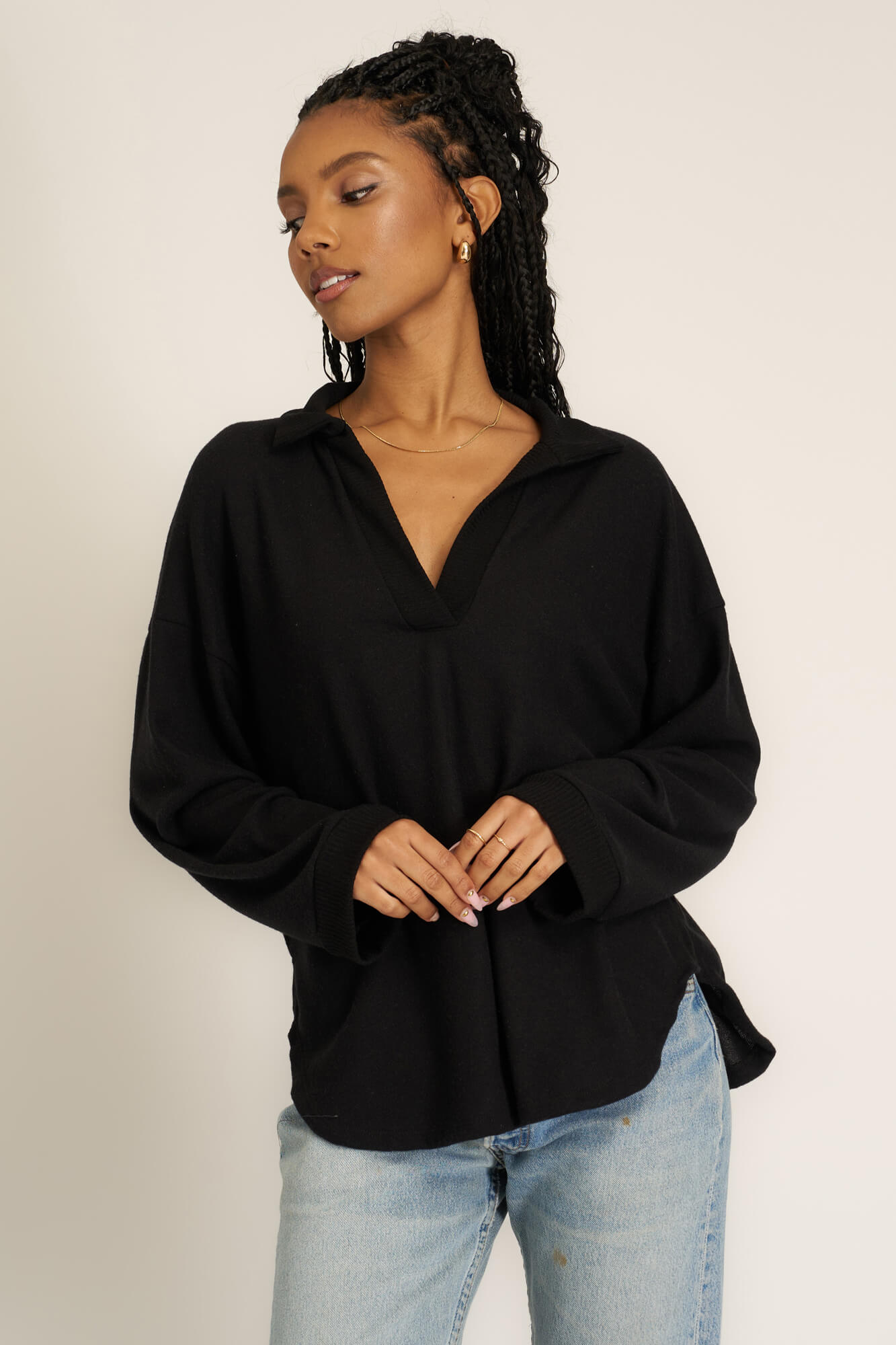 Chiara Cozy Collared Pullover