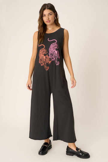 Double Tigers Jumpsuit in Washed Black