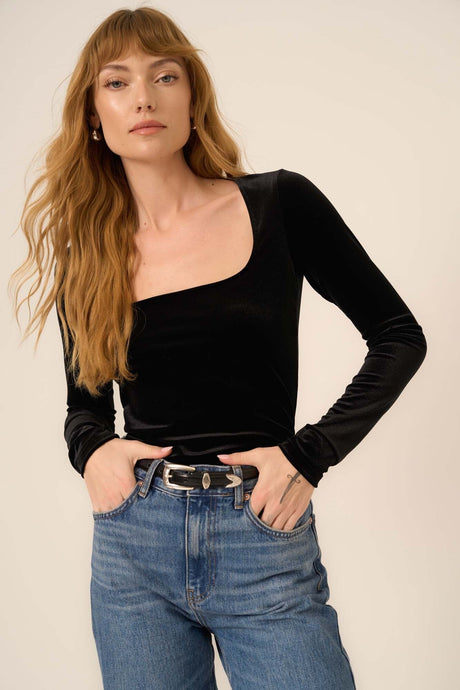 Dream Come True Square Neck Velvet Long Sleeve LONG SLEEVE Project Social T 