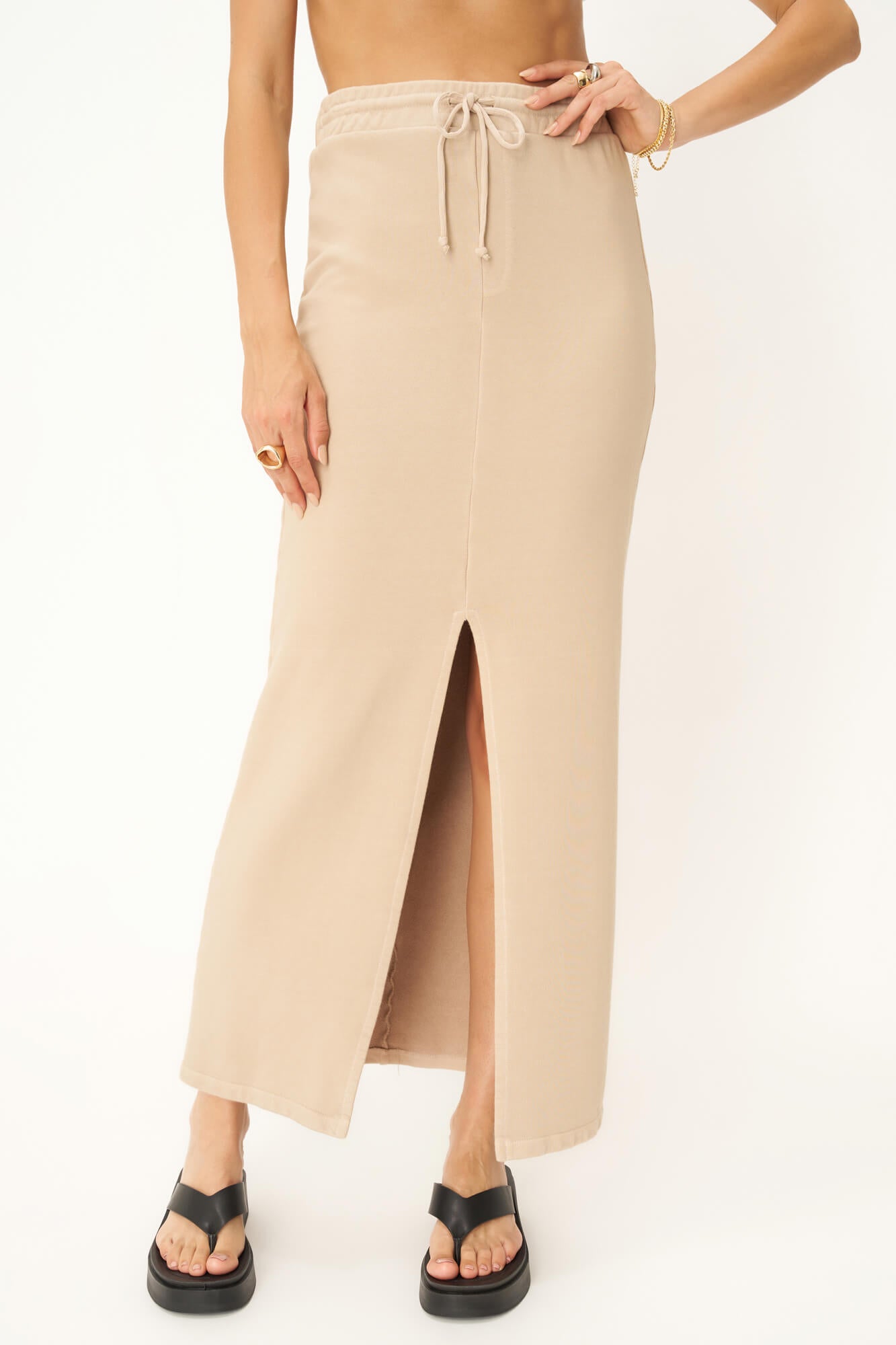 Front slit maxi skirt clearance