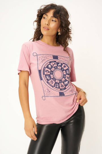 Good Fortune Easy Fit Tee in Blushing Mauve