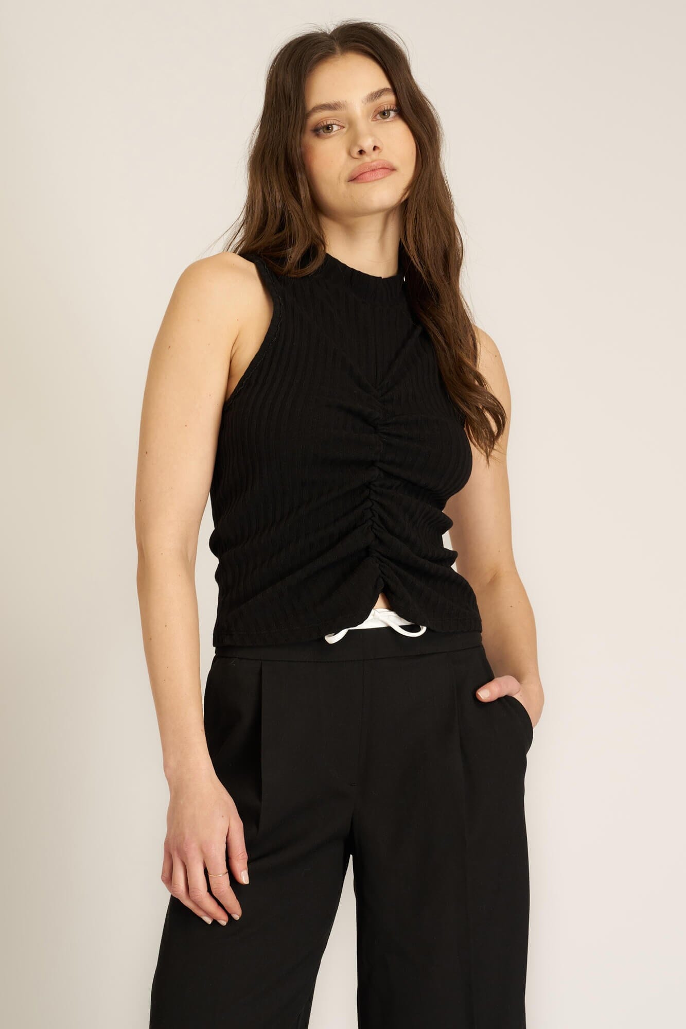 Enza Seamed Sweater Rib Mock Neck Tank – PROJECT SOCIAL T
