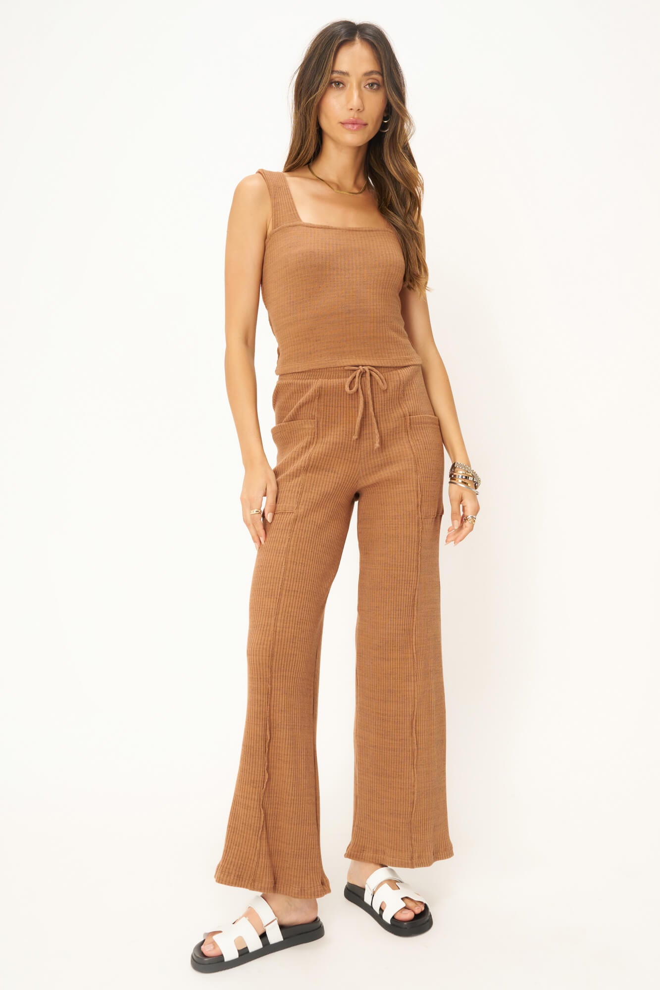 Raw Edge Panel Pants