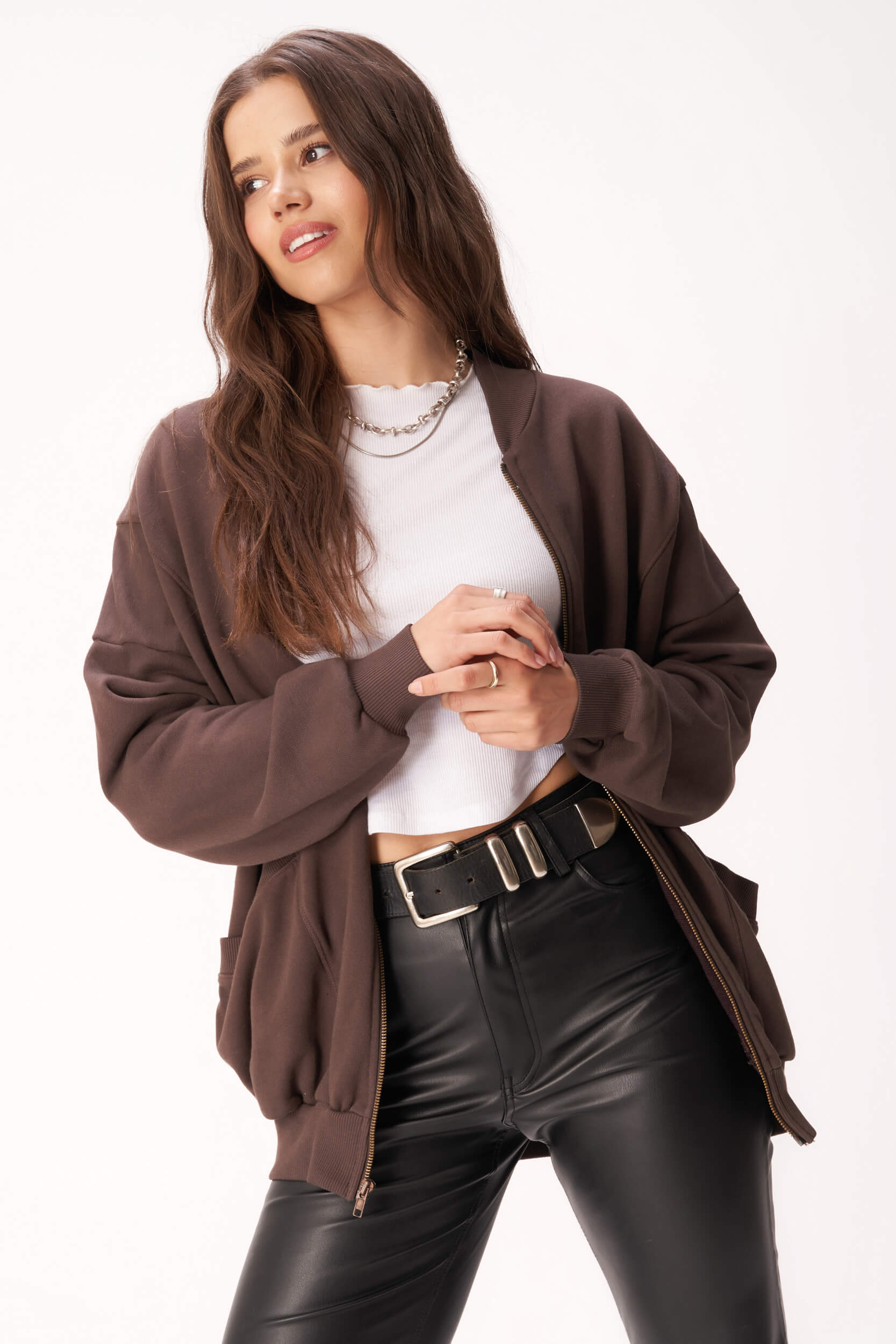 [LOW CLASSIC]/☆25SS PIGMENT WASHED STITCH HALF JACKET/BROWN Women's Avery - Rusty Nail - STS Ranchwear