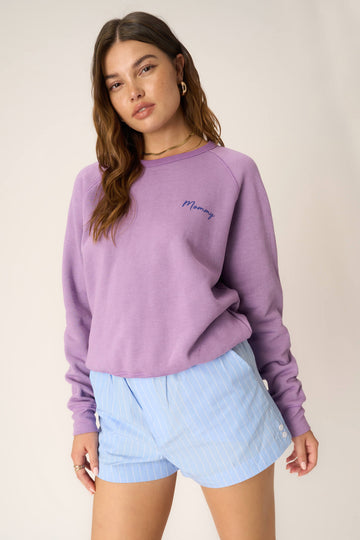 Mommy/Daughter Reversible Sweatshirt in Blooming Lilac