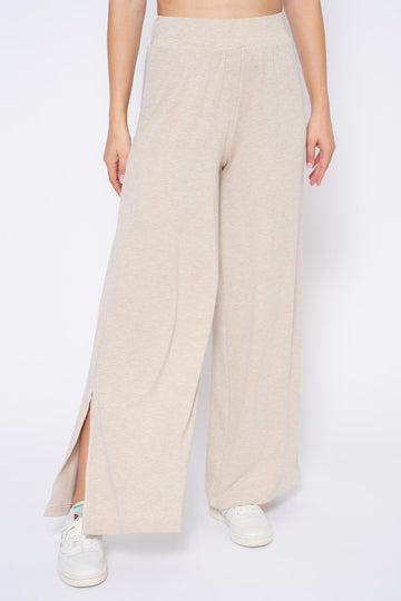 Off Topic Wide Leg Pant in Oatmeal