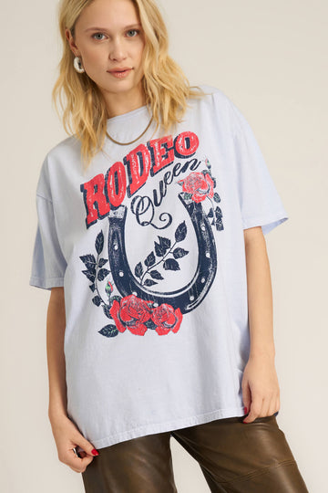 Rodeo Queen Relaxed Tee in Blue Dusk