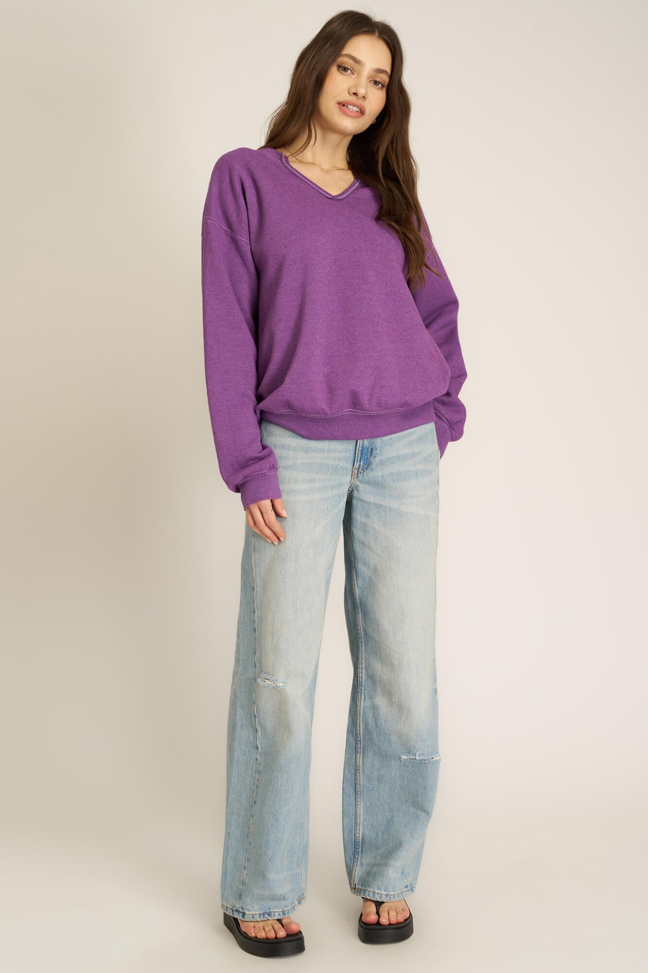 Scorpio Notch Neck Sweatshirt - Purple Rain – PROJECT SOCIAL T