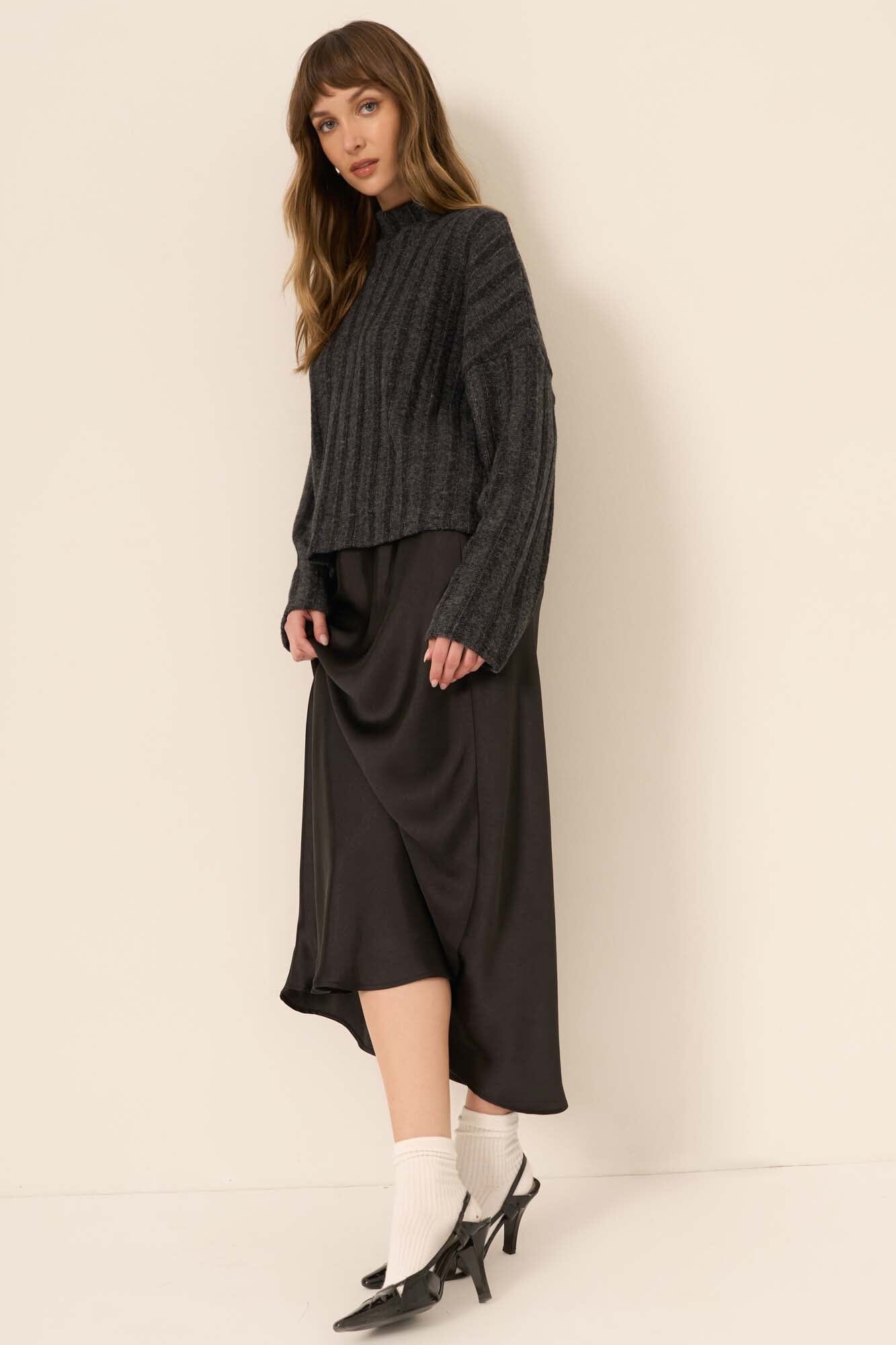 Stay With Me Brushed Rib Mock Neck – PROJECT SOCIAL T