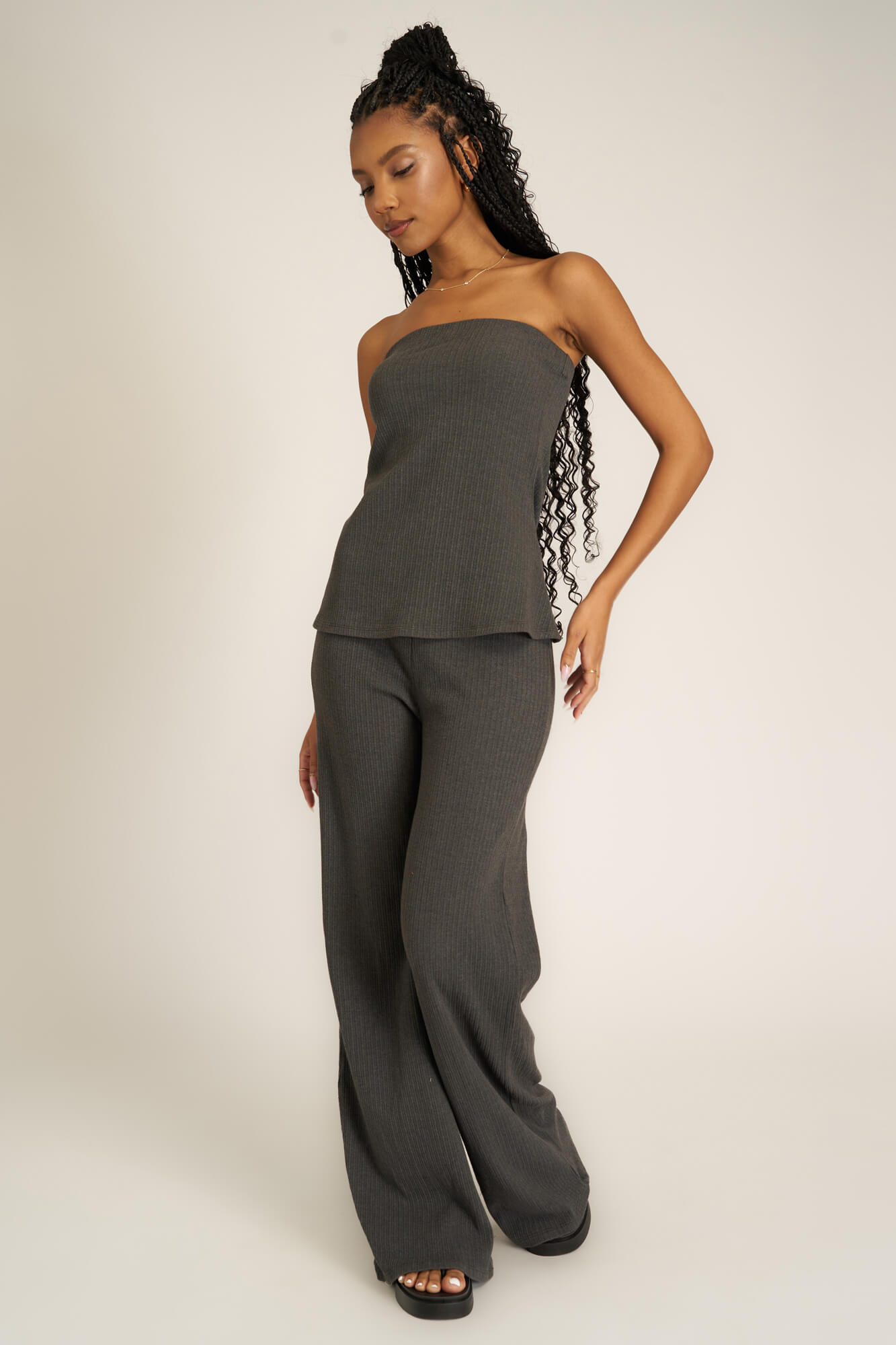 Tetsu Textured Rib Tube Top - Black – PROJECT SOCIAL T
