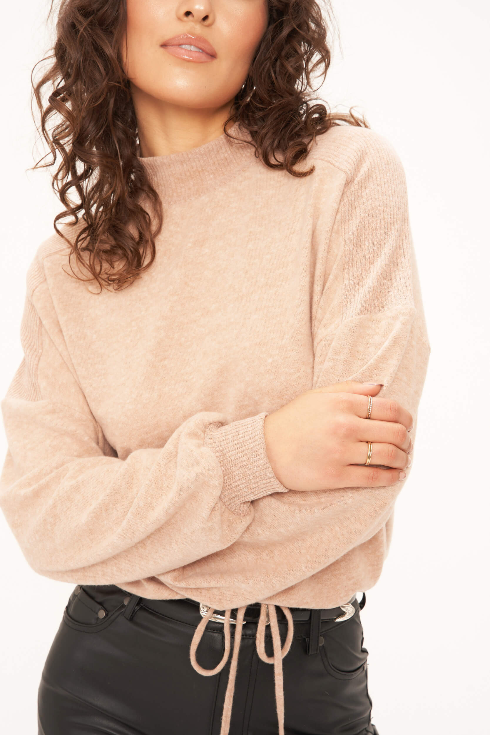 Celaya Notch Neck Cozy V Neck Long Sleeve - Black – PROJECT SOCIAL T