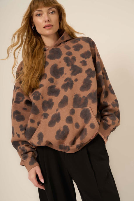 Wildin' Leopard Tie Dye Hoodie SWEATSHIRT Project Social T 