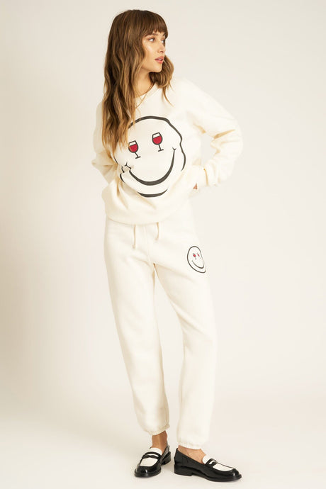 Wine Eyes Jogger in Cozy Cream