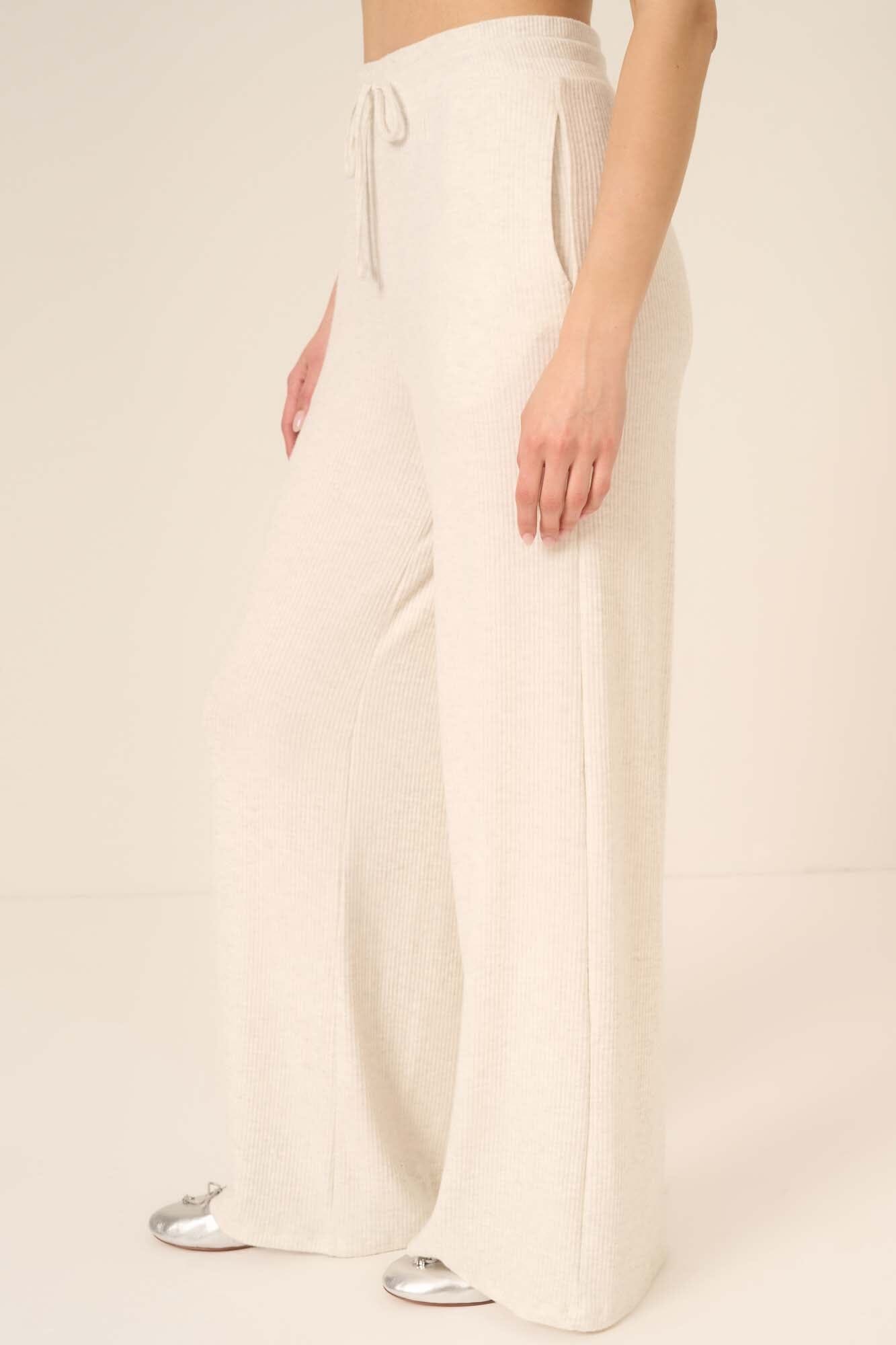 パンツ ella selectshop waist rib pants (cream) Zoey Brushed Rib Pant – PROJECT SOCIAL T