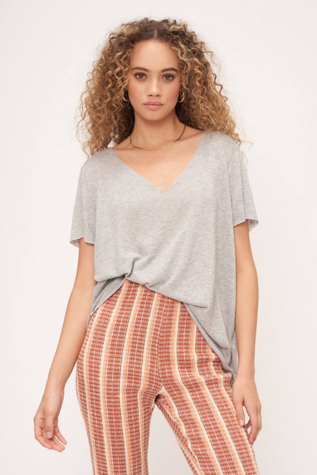 The Original Textured V - Heather Grey - PROJECT SOCIAL T